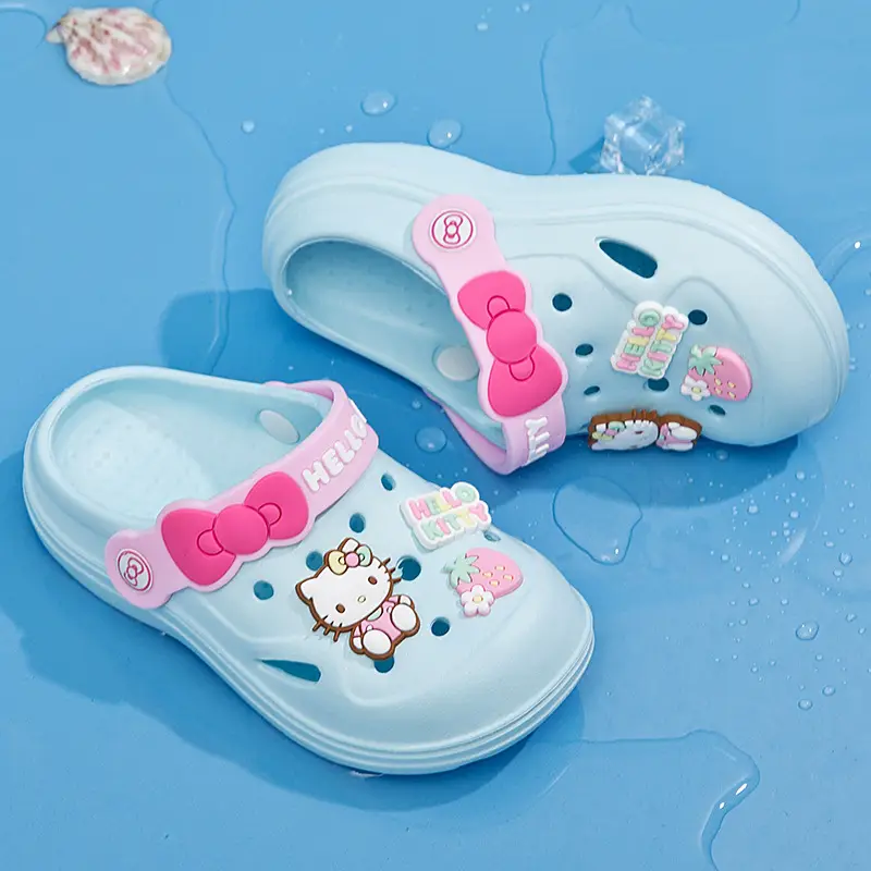 Sanlio children's slippers women's summer indoor non-slip children's hole shoes bathing cute baby cartoon beach shoes - Image 5