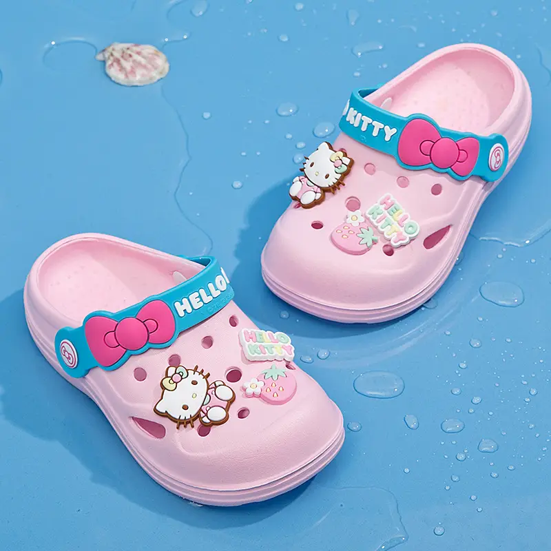 Sanlio children's slippers women's summer indoor non-slip children's hole shoes bathing cute baby cartoon beach shoes - Image 6
