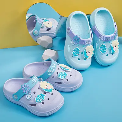 Sanlio children's slippers women's summer indoor non-slip children's hole shoes bathing cute baby cartoon beach shoes — feature 1