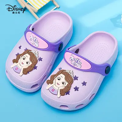 Sanlio children's slippers women's summer indoor non-slip children's hole shoes bathing cute baby cartoon beach shoes — feature 7