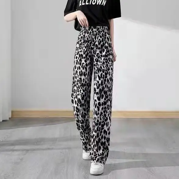 Women Tie-Dye High Waist Draping Pants Summer Casual — feature 7
