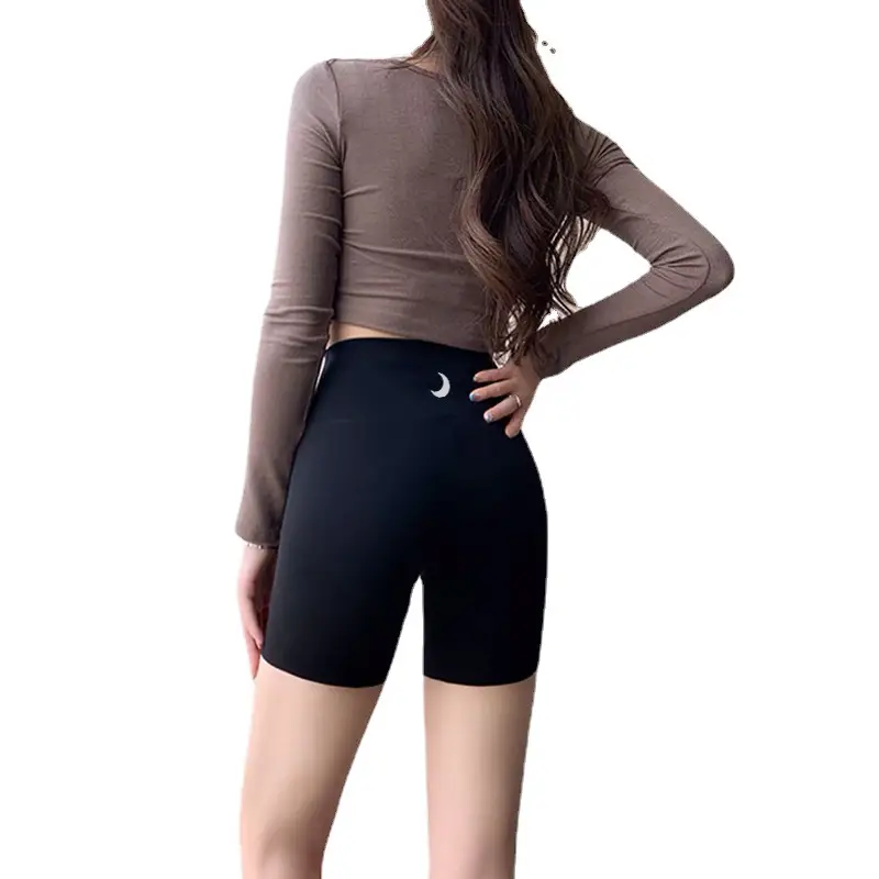 Women Black Silicone Belly Tucking Shorts Summer Wear - Image 35
