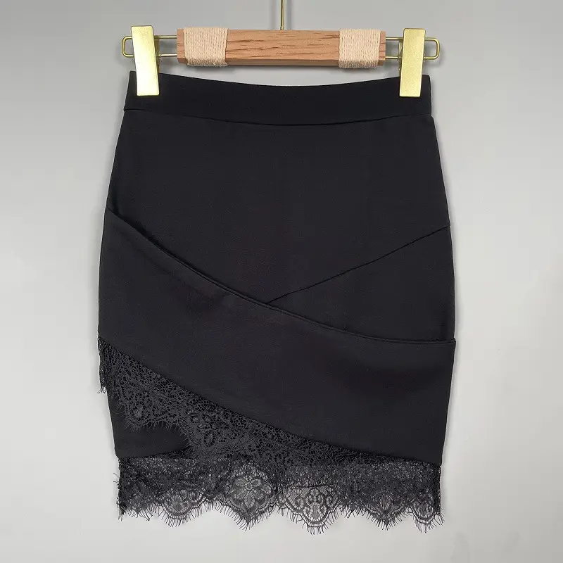 Black Lace High Waist Hip Skirt for Women - Image 2