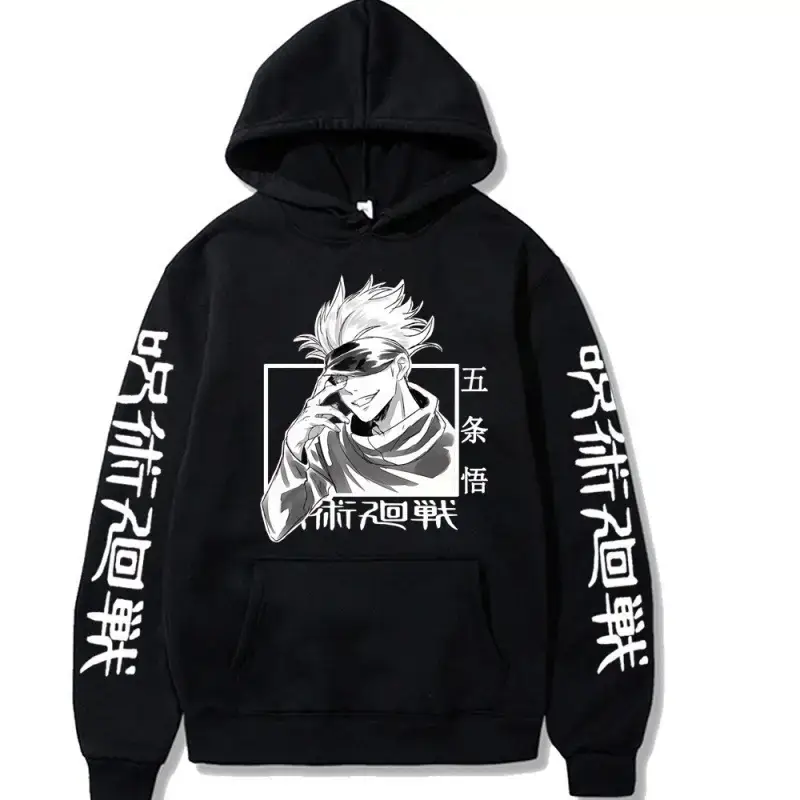 2022 Anime Fleece Lined Hoodie for Men Large - Image 2