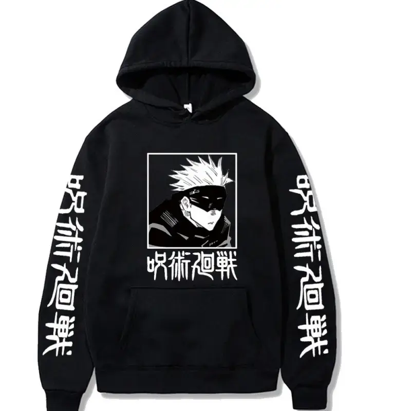 2022 Anime Fleece Lined Hoodie for Men Large - Image 3