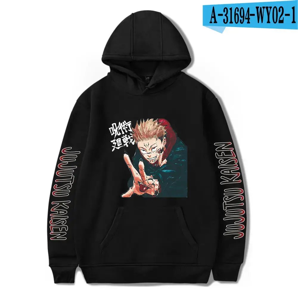 2022 Anime Fleece Lined Hoodie for Men Large - Image 6