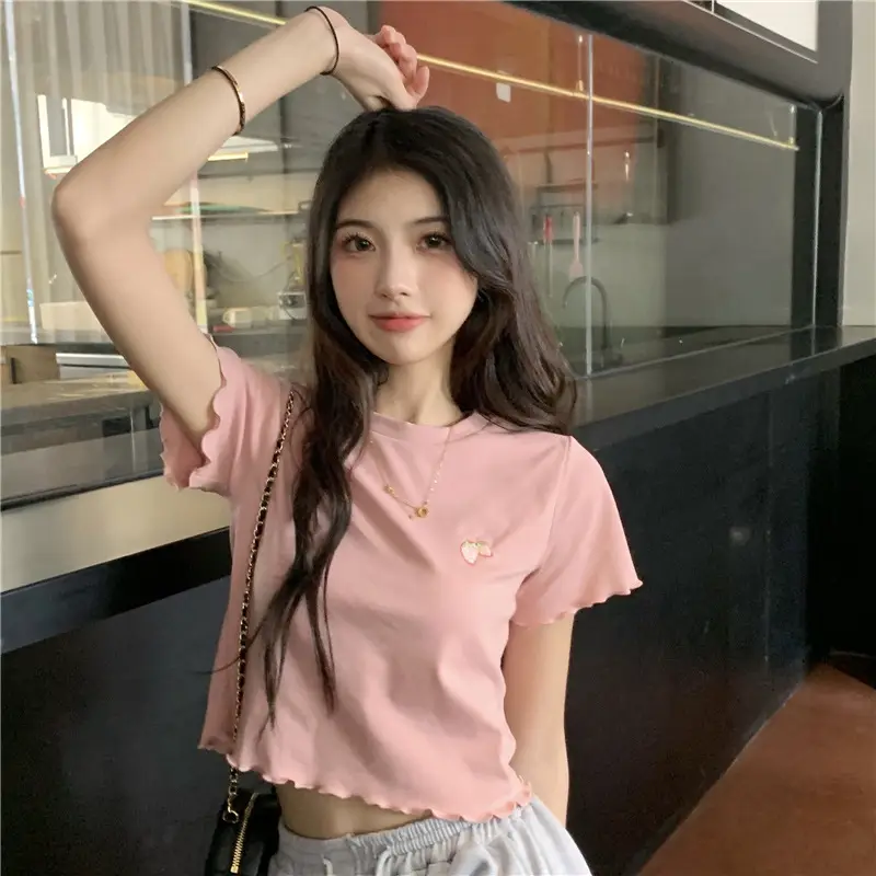 Sweet Spicy Crop Top for Women 2025 Summer - Image 17