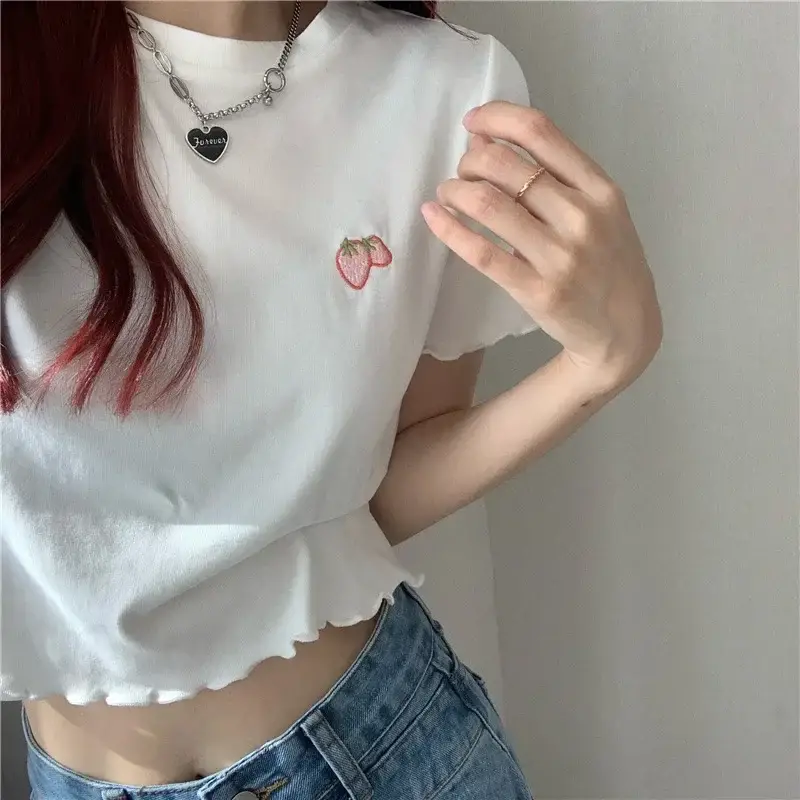 Sweet Spicy Crop Top for Women 2025 Summer - Image 3