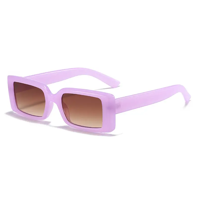 Purple Square Jelly Sunglasses for Women - Image 4