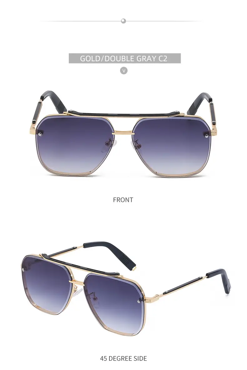 Retro Steampunk Sunglasses Men Women Diamond Trim — feature 36