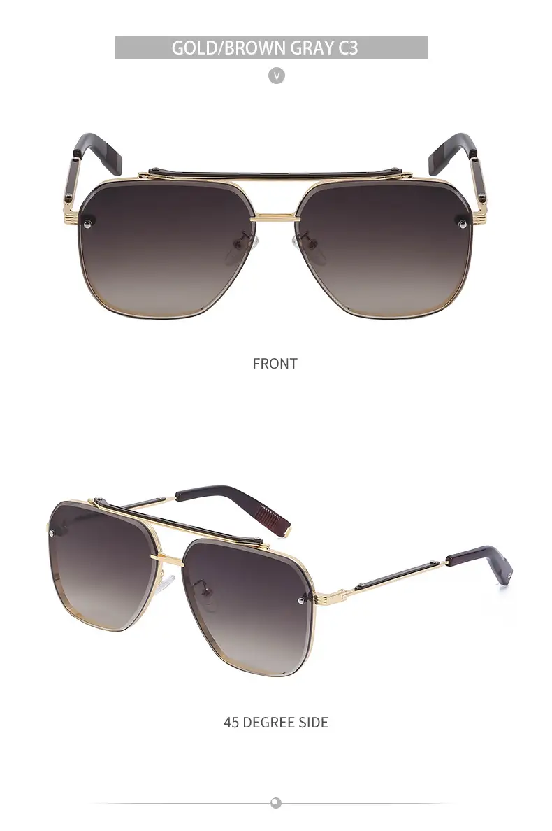 Retro Steampunk Sunglasses Men Women Diamond Trim — feature 38