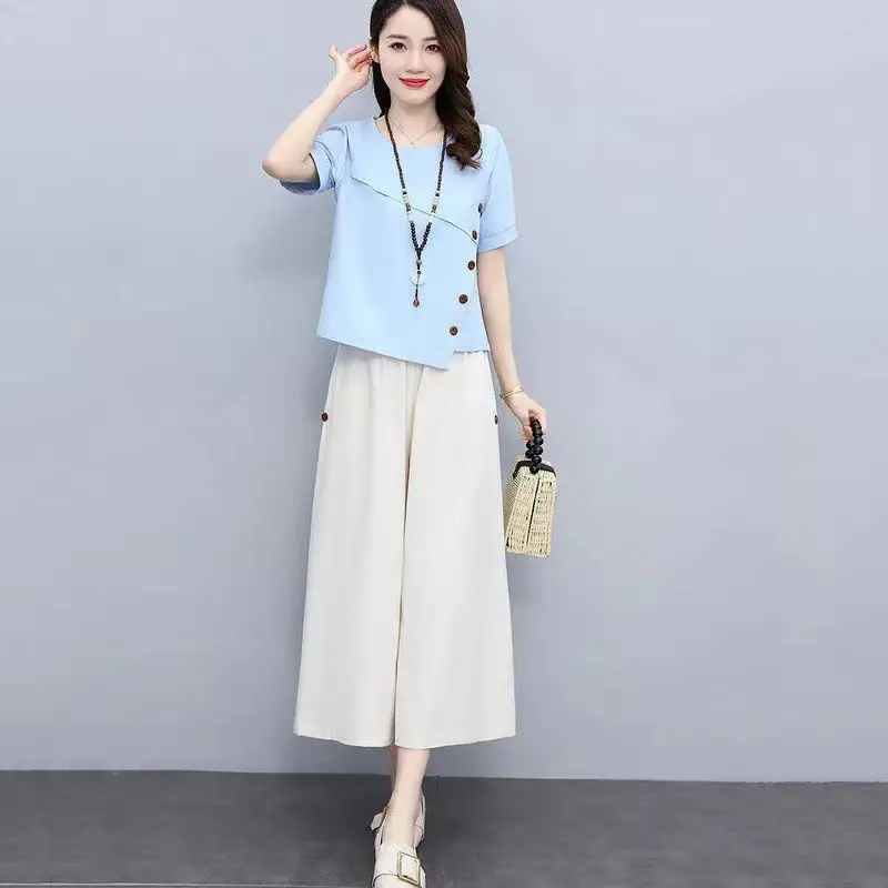 Women 2-Piece Pink White Summer Casual Outfit