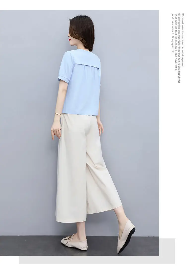 Women 2-Piece Pink White Summer Casual Outfit — feature 11