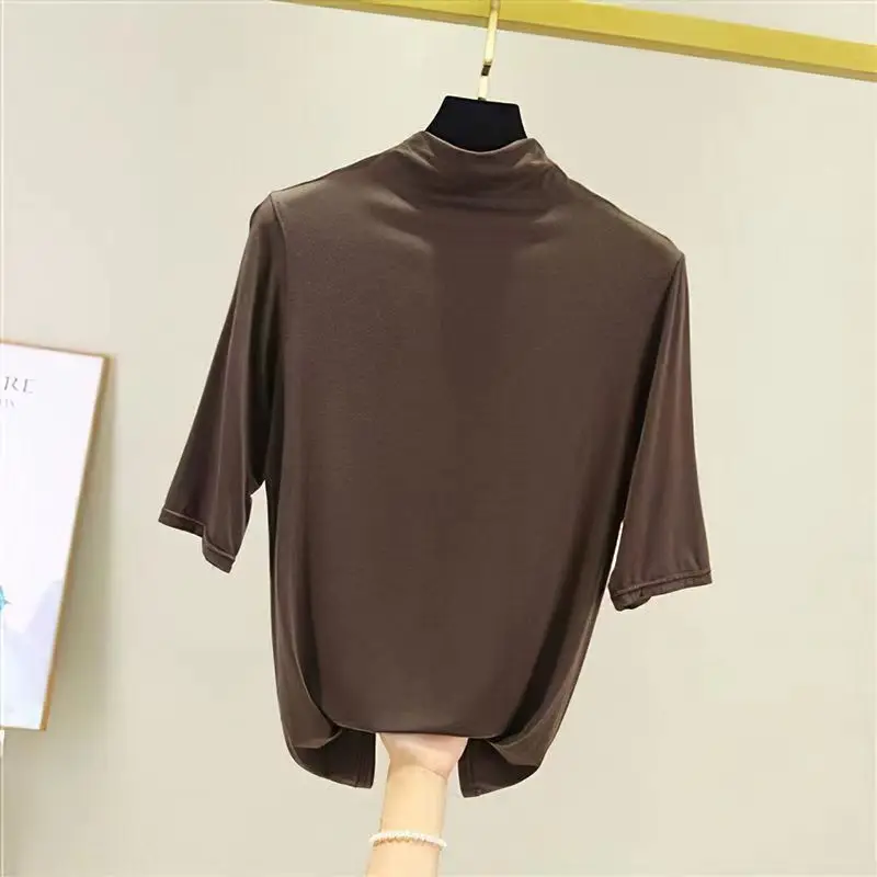 Women Black Quarter Sleeve Slim Fit Shirt Spring Autumn - Image 3