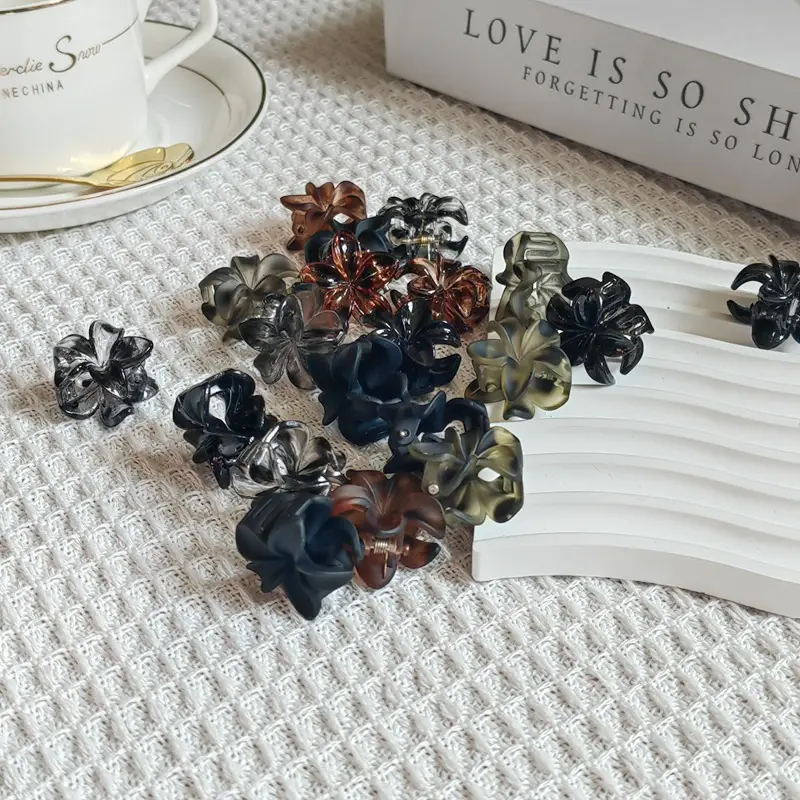 Small Blue Hair Clip for Women's Head Pony