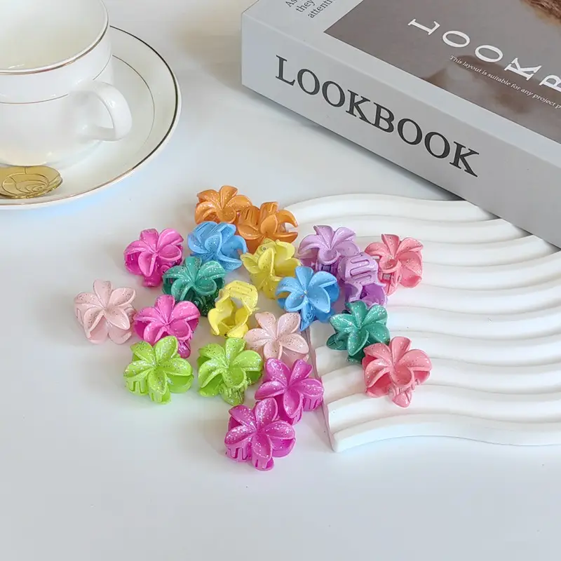 Small Blue Hair Clip for Women's Head Pony