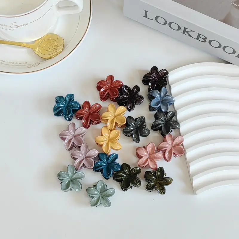 Small Blue Hair Clip for Women's Head Pony