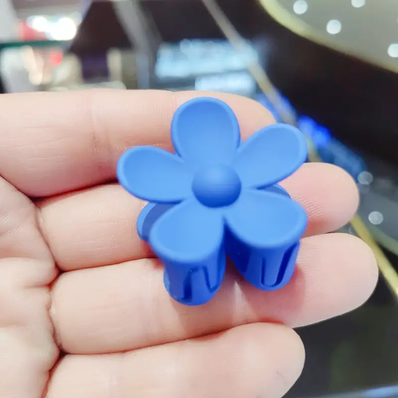 Small Blue Hair Clip for Women's Head Pony