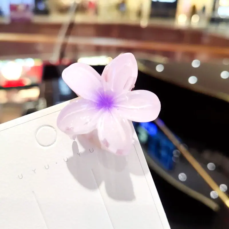 Small Blue Hair Clip for Women's Head Pony