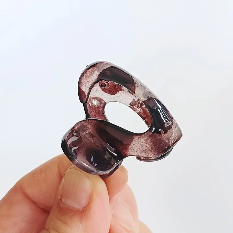 Small Blue Hair Clip for Women's Head Pony