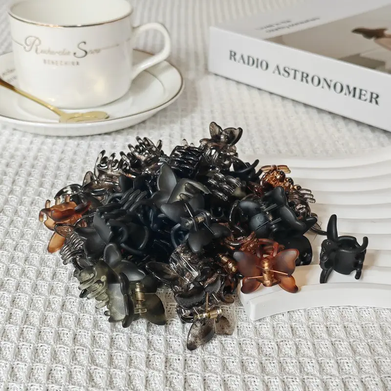 Small Blue Hair Clip for Women's Head Pony