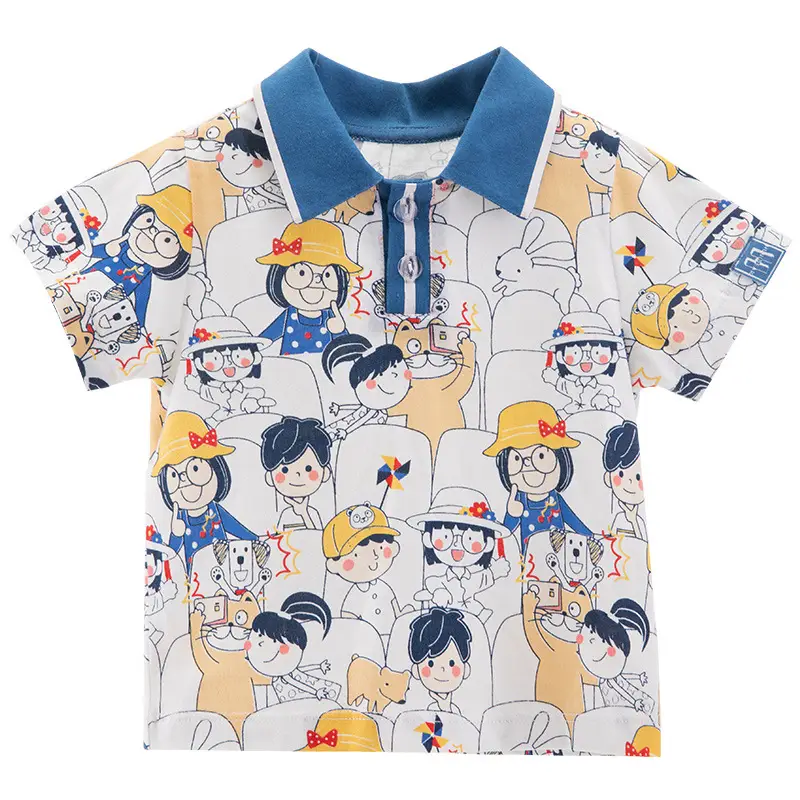 2023 Summer Boys Polo Shirt Baby Western Style Flip Collar - Image 8