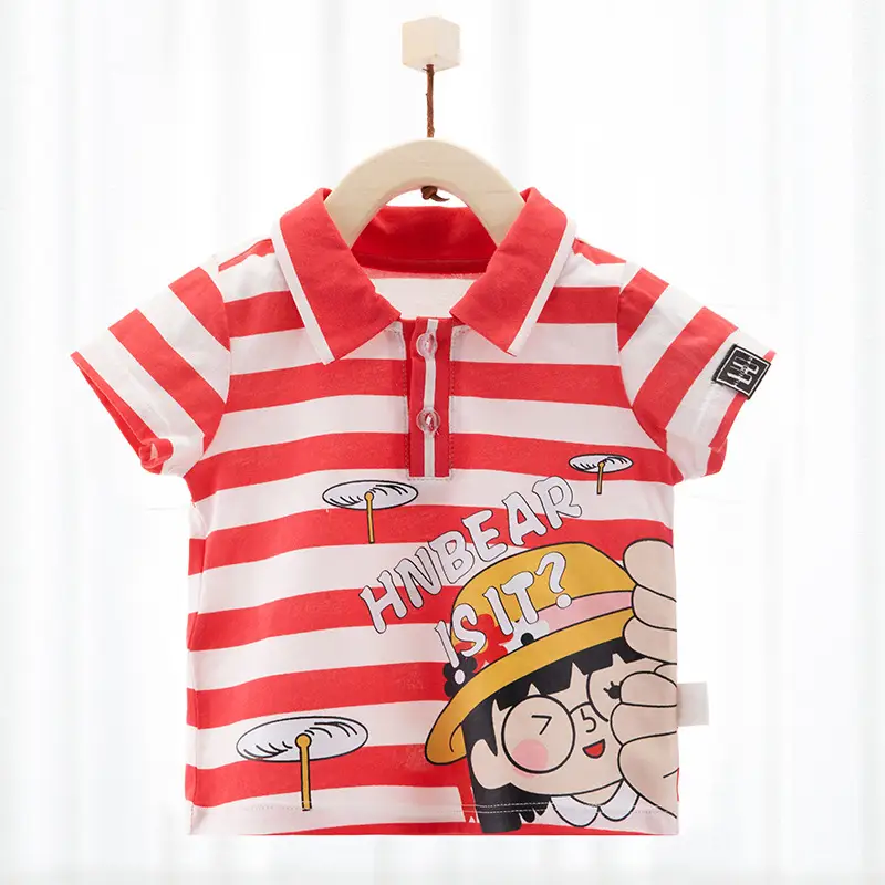 2023 Summer Boys Polo Shirt Baby Western Style Flip Collar - Image 2