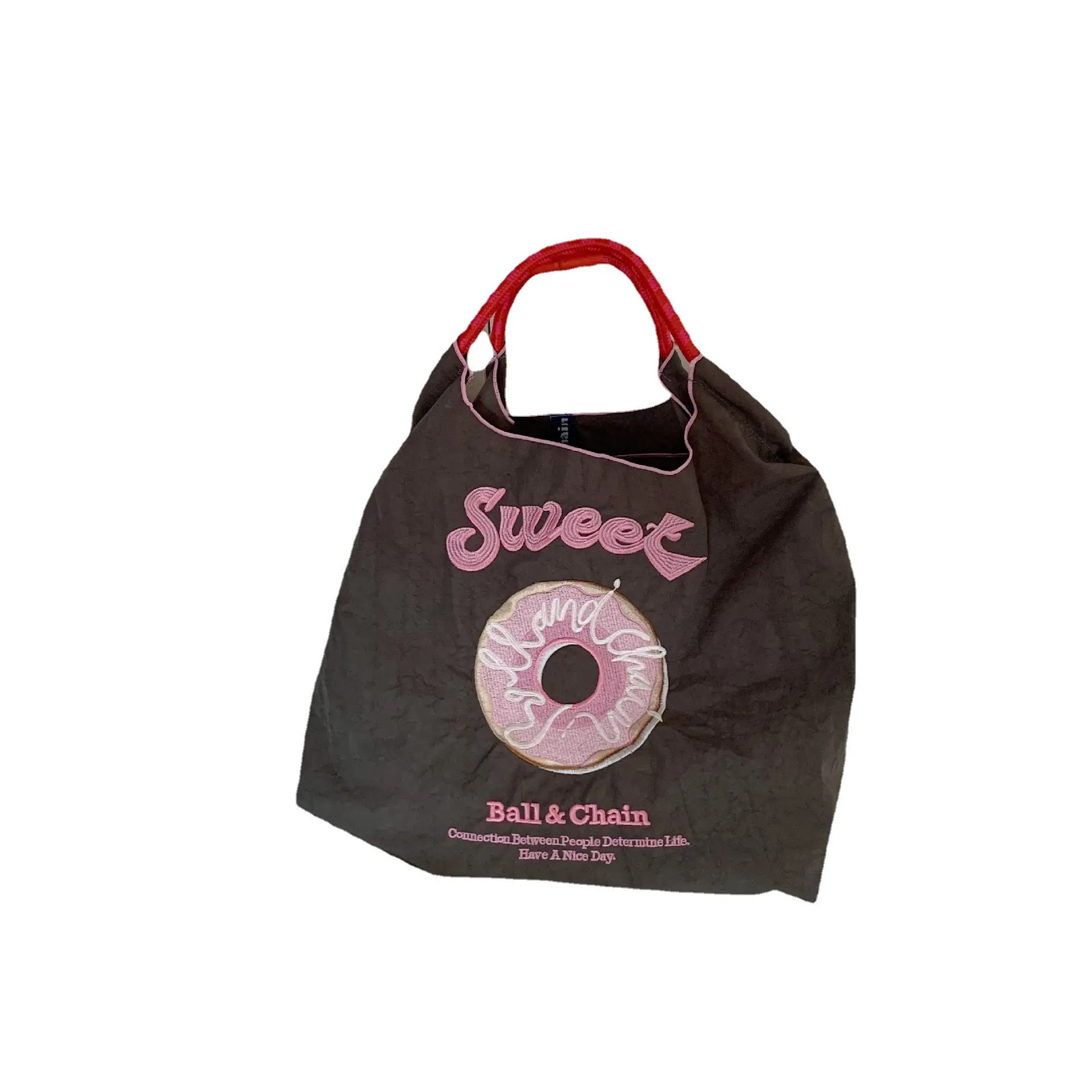 Japanese Style Embroidered Nylon Lunch Bag for Students - Image 8