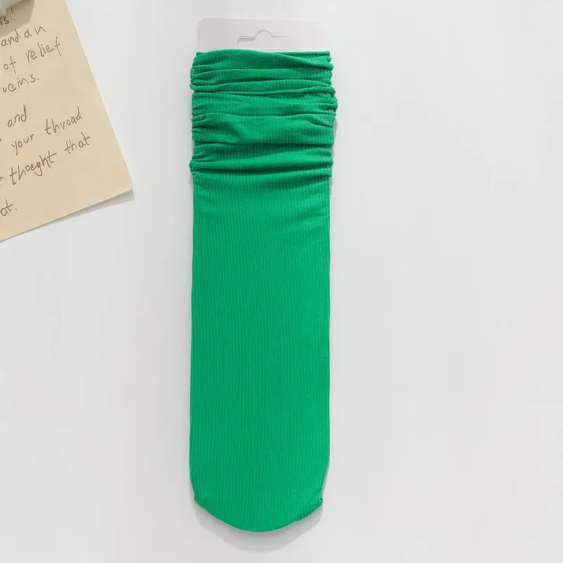 Ice Ice Socks Women's Korean-style Summer Thin Breathable Mid-barrel All-match Pile Socks Trendy Photo Show Color Socks