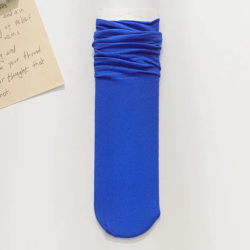 Ice Ice Socks Women's Korean-style Summer Thin Breathable Mid-barrel All-match Pile Socks Trendy Photo Show Color Socks