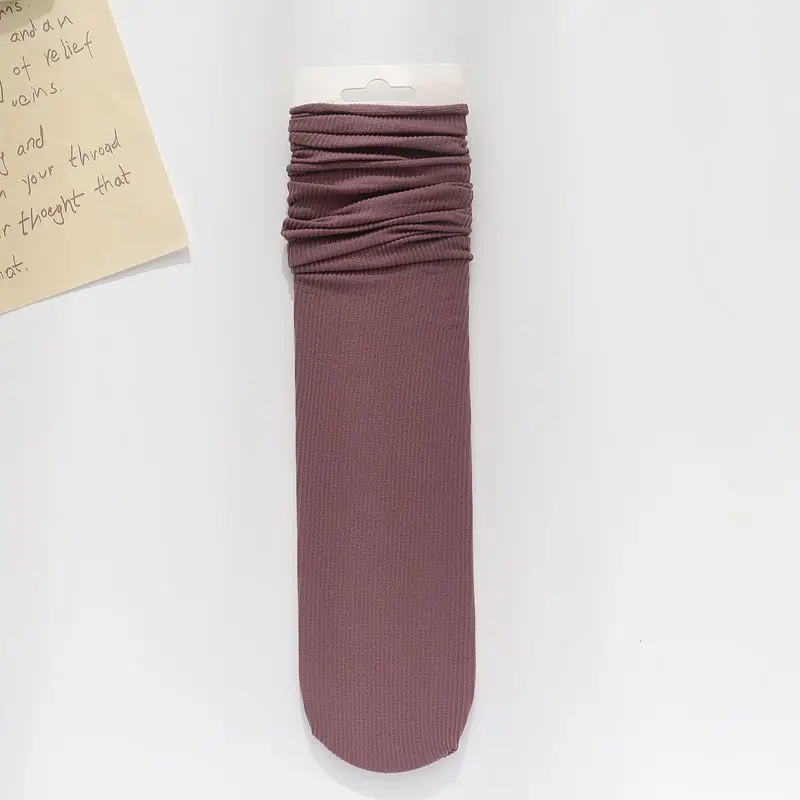 Ice Ice Socks Women's Korean-style Summer Thin Breathable Mid-barrel All-match Pile Socks Trendy Photo Show Color Socks