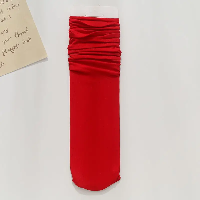 Ice Ice Socks Women's Korean-style Summer Thin Breathable Mid-barrel All-match Pile Socks Trendy Photo Show Color Socks