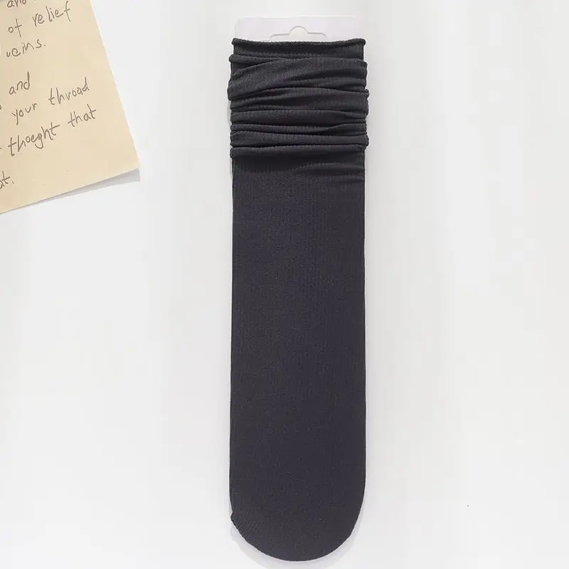 Ice Ice Socks Women's Korean-style Summer Thin Breathable Mid-barrel All-match Pile Socks Trendy Photo Show Color Socks