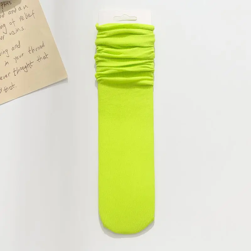 Ice Ice Socks Women's Korean-style Summer Thin Breathable Mid-barrel All-match Pile Socks Trendy Photo Show Color Socks
