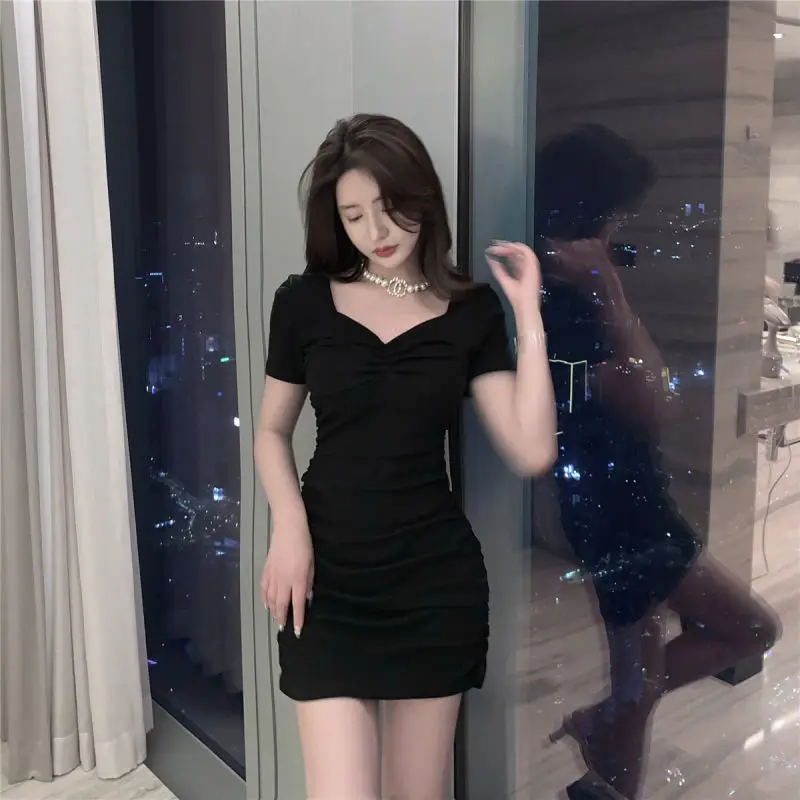 2022 Pink Tiny Dress Short Sleeve Slim Fit Women — feature 12