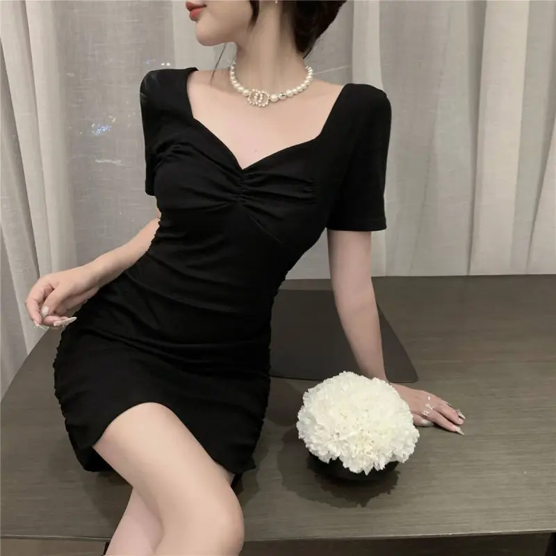 2022 Pink Tiny Dress Short Sleeve Slim Fit Women — feature 16