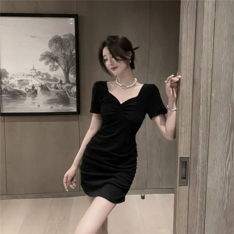 2022 Pink Tiny Dress Short Sleeve Slim Fit Women — feature 18