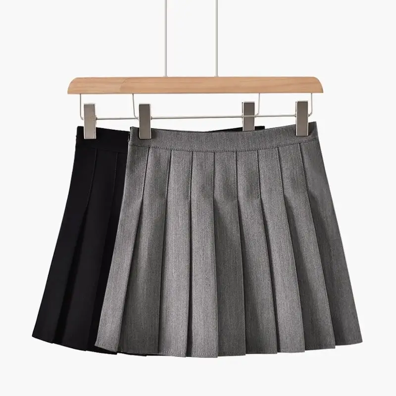 Black Pleated High Waist Skirt for Women - Image 9