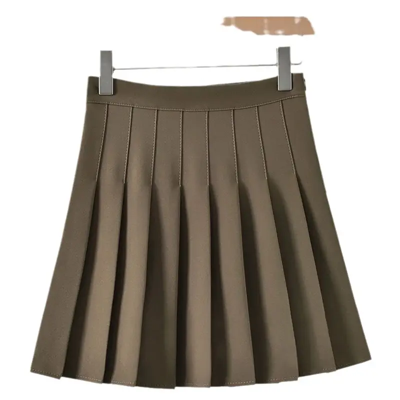 Black Pleated High Waist Skirt for Women - Image 11