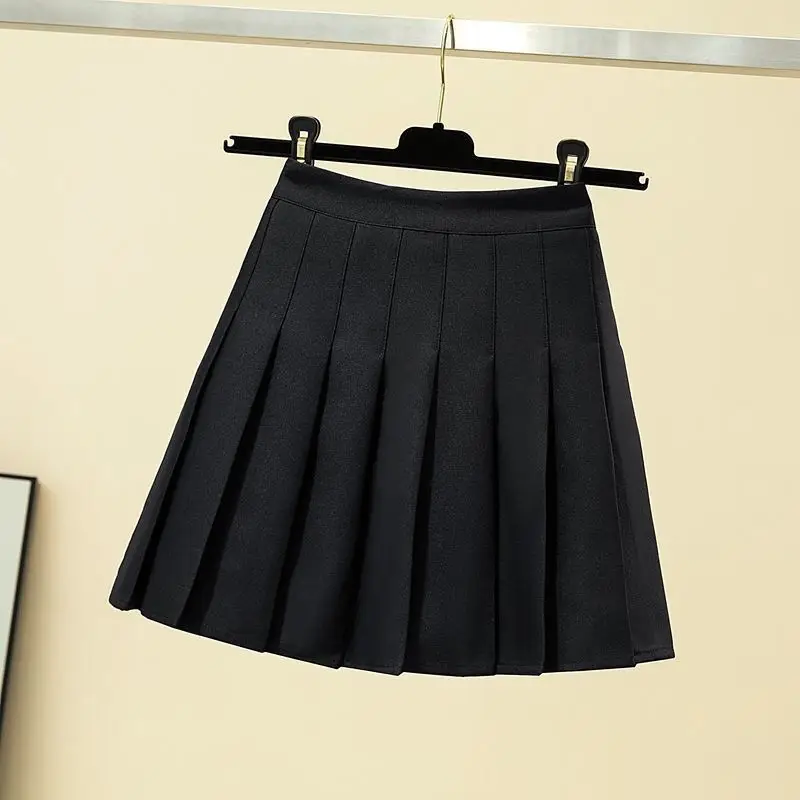 Black Pleated High Waist Skirt for Women - Image 2