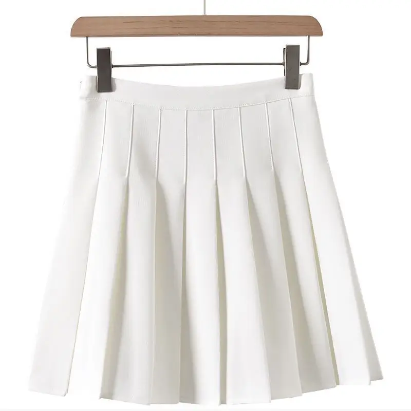 Black Pleated High Waist Skirt for Women - Image 6