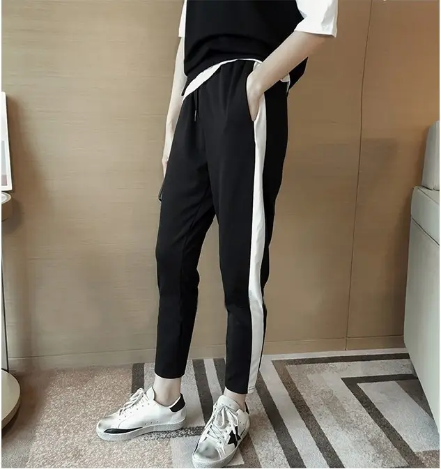 2023 Summer Women Black White Track Pants Set — feature 11