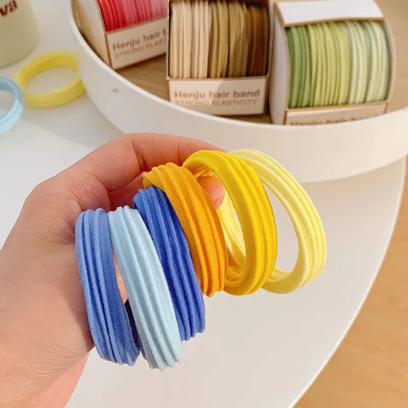 Korean Hair Rings Tie Rope Wholesale Purple Rubber Band - Image 9