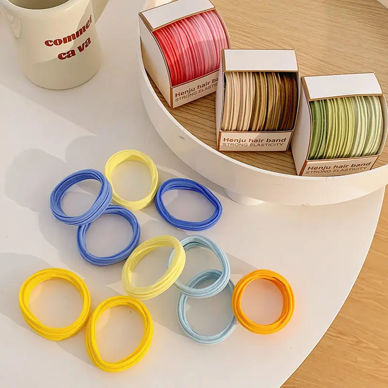 Korean Hair Rings Tie Rope Wholesale Purple Rubber Band - Image 10