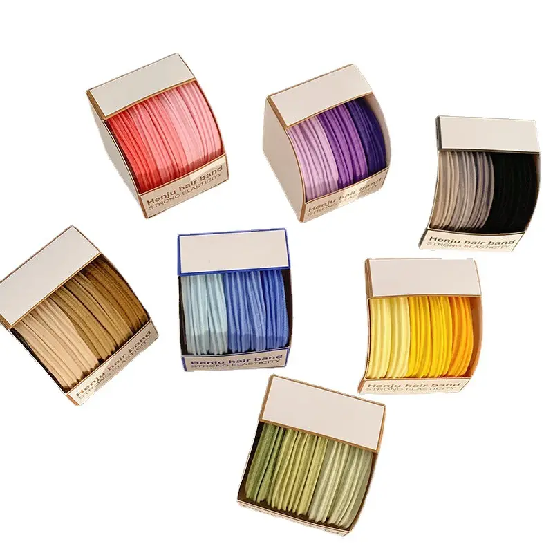 Korean Hair Rings Tie Rope Wholesale Purple Rubber Band - Image 12