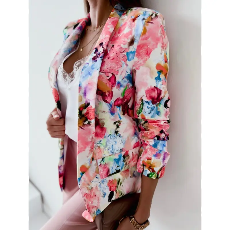 2023 Printed Floral Spring Suit Jacket for Women - Image 8