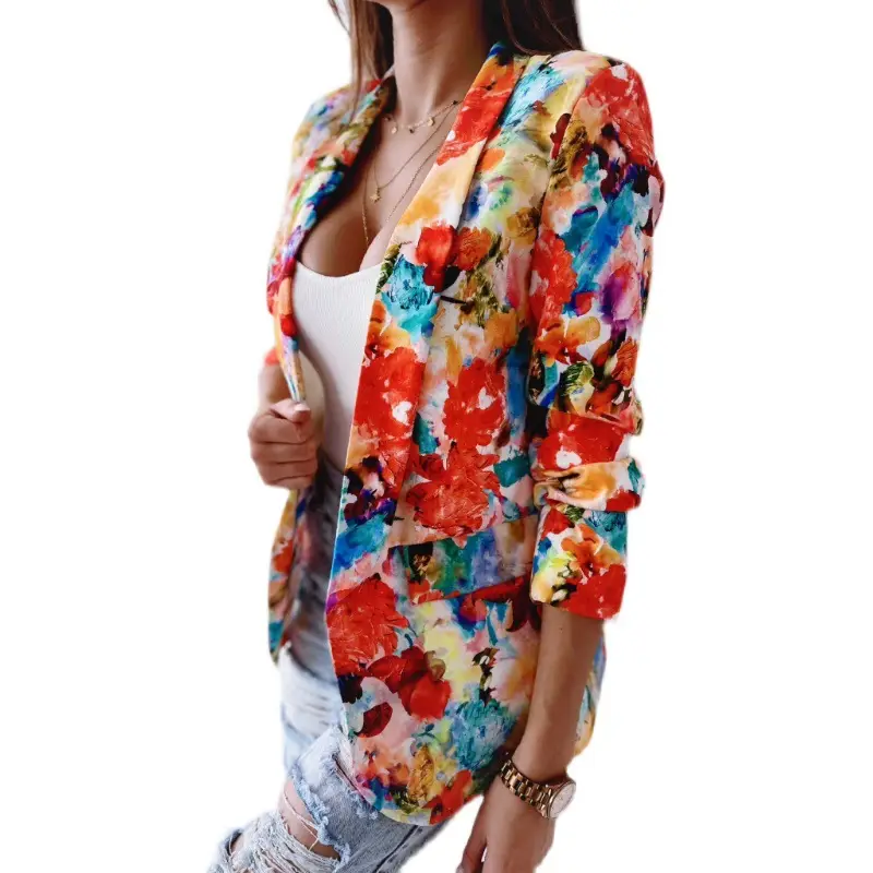 2023 Printed Floral Spring Suit Jacket for Women - Image 10