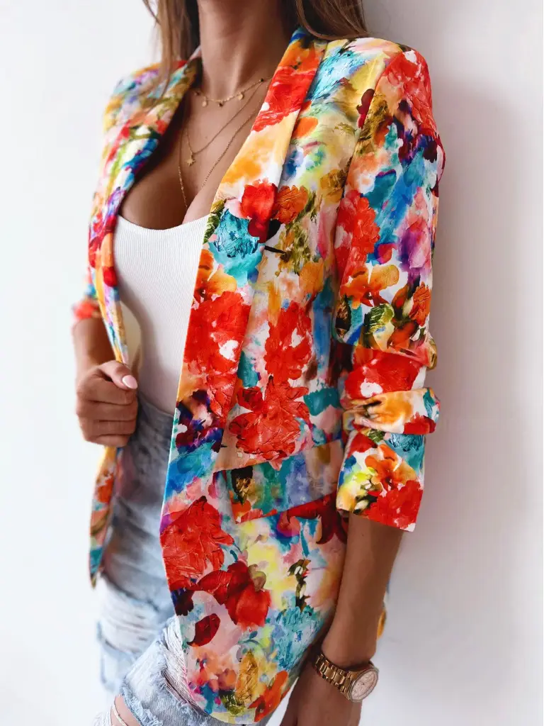 2023 Printed Floral Spring Suit Jacket for Women — feature 10