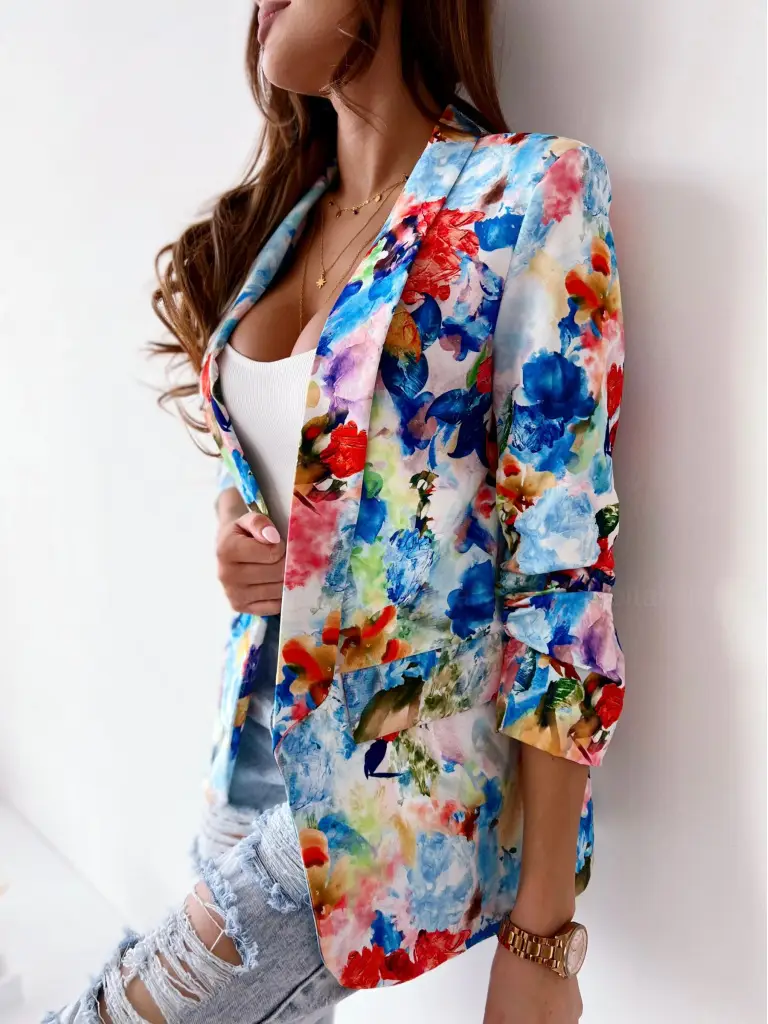 2023 Printed Floral Spring Suit Jacket for Women — feature 14