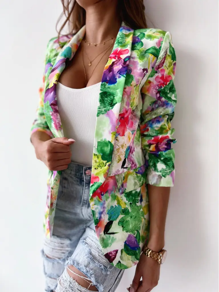 2023 Printed Floral Spring Suit Jacket for Women — feature 21
